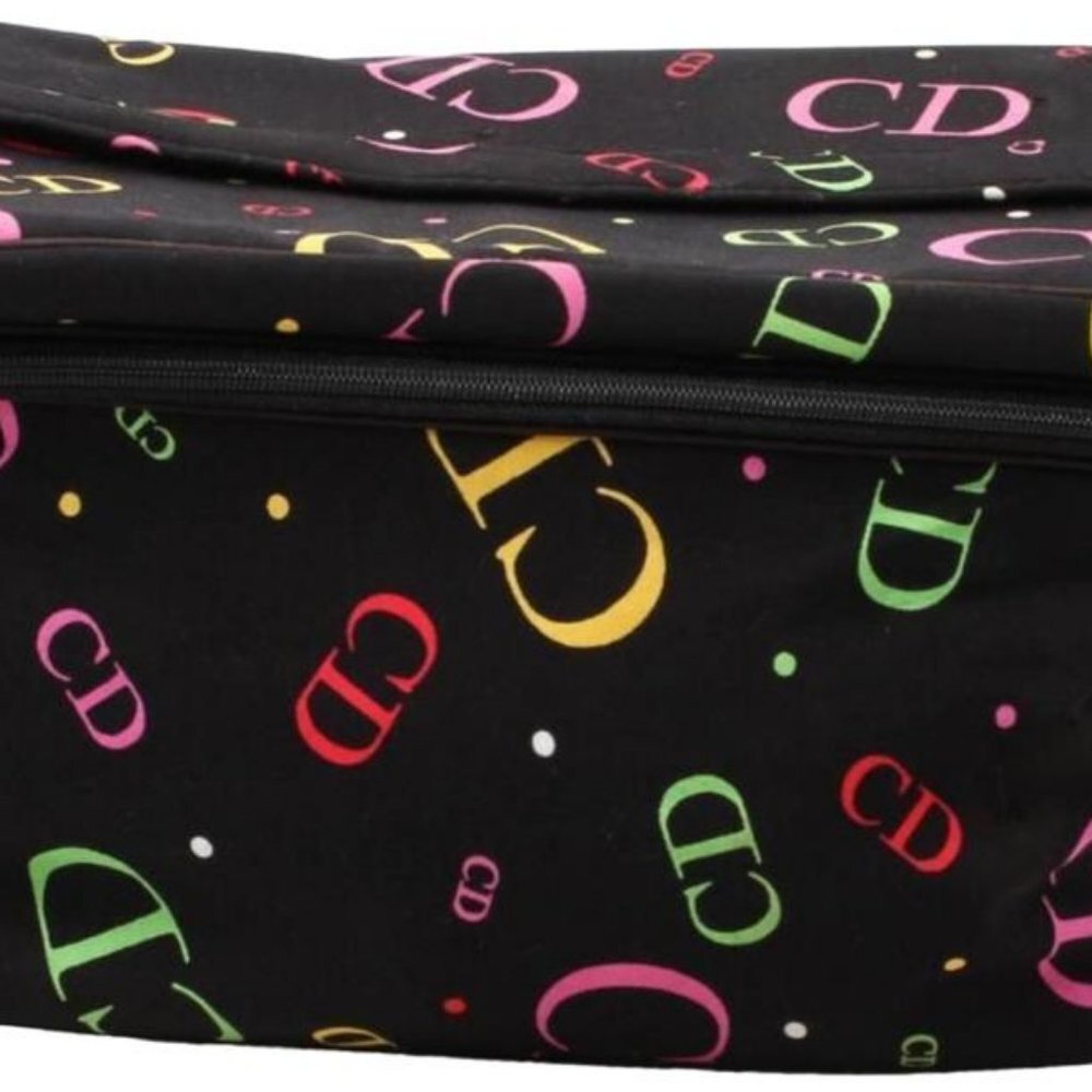 Dior Black Multicolor CD Logo Vanity Case 861398